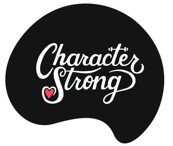 The CharacterStrong bean logo with white text and a black background